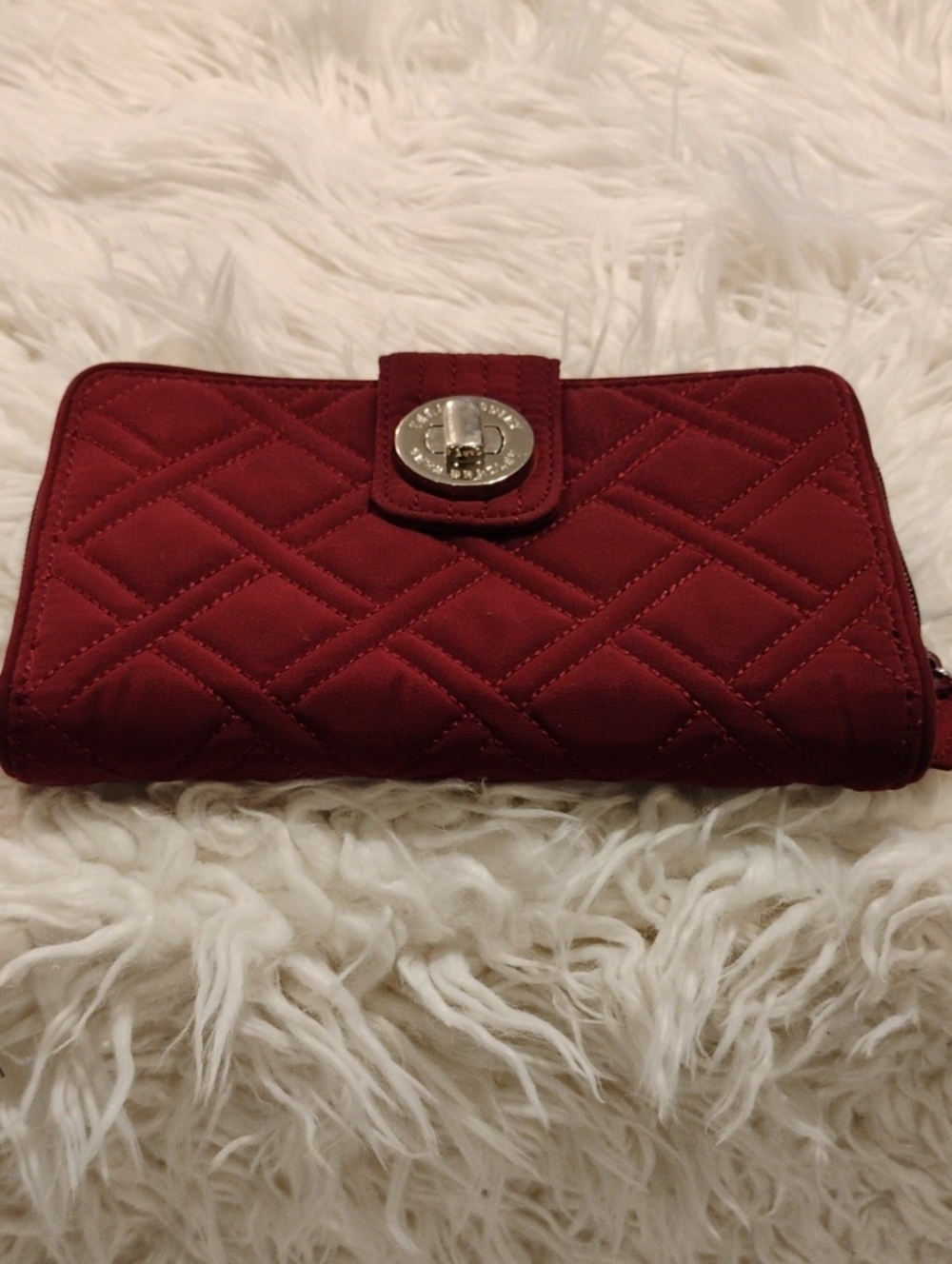 Vera Bradley Quilted Red Women's Wallet with Turn-Lock Closure